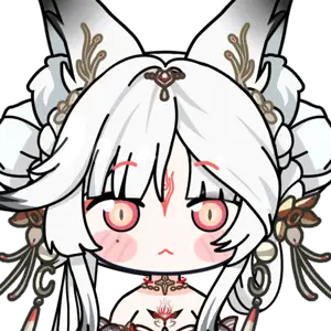 雾雪心月狐表情包 N04_左顾右盼_1